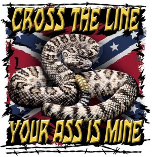 CROSS THE LINE SNAKE T-SHIRT SMALL