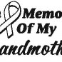 IN MEMORY GRANDMOTHER T-SHIRT ASH GRAY X-LARGE