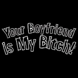 YOUR BOYFRIEND  T-SHIRT BLACK MEDIUM