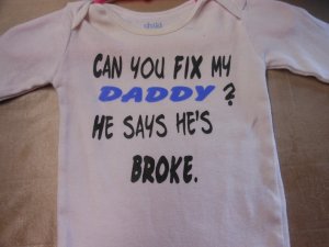 can you fix my daddy onesies 0/3 month