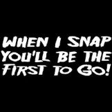 WHEN I SNAP T-SHIRT LARGE
