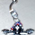 REBEL SKULL BELLY RING