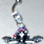 REBEL SKULL BELLY RING