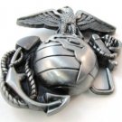 MARINES GRAY BELT BUCKEL