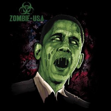 zombie obama t-shirt large