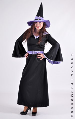 Long Black Witch Costume
