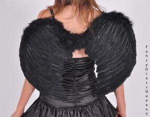Black Feather Angel Wings