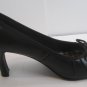 Chinese Laundry black leather bow high heels  shoes size 7