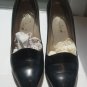 Vero Cuoio Navy blue Evins Vintage italian leather high heels size 8