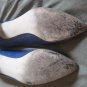 Vero Cuoio 80s Bandolino blue vintage italian leather high heels size 8