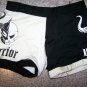 Warrior Wear Fighting Shorts - White/Black - Med