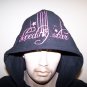 BLEEDING STAR - Black Zip Hoodie - Med