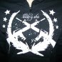 BLEEDING STAR - Black Zip Hoodie - Med