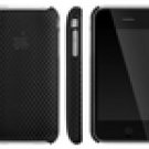 IPHONE 3G/3GS  BACK SNAP-ON RUBBERIZED COVER BLACK PERFORATED