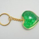 heart shape natural gemstone keychain