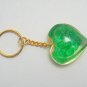 heart shape natural gemstone keychain