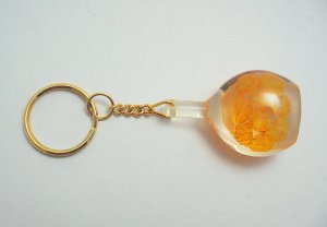 bottle shape natural gemstone keychain