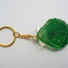shell shape natural gemstone keychain