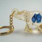 elephant shape natural gemstone keychain