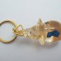elephant shape natural gemstone keychain