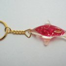 dolphin shape natural gemstone keychain