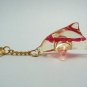 dolphin shape natural gemstone keychain