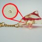 dolphin shape natural gemstone keychain