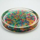 set 6 of natural gemstone glass saucer