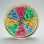 set 6 of mixed color natural gemstone glass saucer