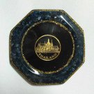 set 6 of natural gemstone glass saucer with royal palace picture