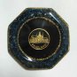 set 6 of natural gemstone glass saucer with royal palace picture