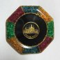 set 6 of mixed color natural gemstone glass saucer with royal palace picture