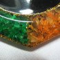 set 6 of mixed color natural gemstone glass saucer with elephant picture