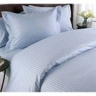 1000TC EGYPTIAN COTTON BLUE STRIPE QUEEN BED SHEET SET