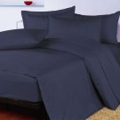 1000TC EGYPTIAN COTTON NAVY BLUE DOUBLE BED SHEET SET