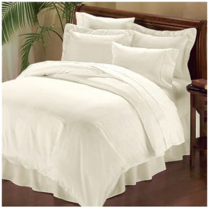 1000TC EGYPTIAN COTTON IVORY DOUBLE BED SHEET SET