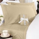 1000TC EGYPTIAN COTTON BEIGE SINGLE BED SHEET SET