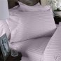 1000TC EGYPTIAN COTTON LILAC STRIPE SINGLE BED SHEET SET