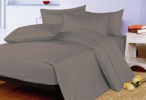 1000TC EGYPTIAN COTTON GREY SUPER KING BED SHEET SET