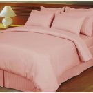 1000TC EGYPTIAN COTTON PINK STRIPE SUPER KING BED SHEET SET