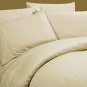 1000TC EGYPTIAN COTTON BEIGE STRIPE SUPER KING BED SHEET SET