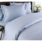 1000TC EGYPTIAN COTTON BLUE STRIPE SUPER KING BED SHEET SET