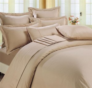 1000TC EGYPTIAN COTTON MOCHA KING DUVET QUILT COVER SET