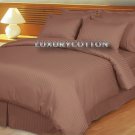 1000TC EGYPTIAN COTTON SALMON STRIPE KING DUVET QUILT COVER SET