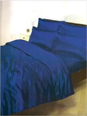 1000TC EGYPTIAN COTTON MIDNIGHT BLUE DOUBLE DUVET QUILT COVER SET