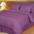 1000TC EGYPTIAN COTTON PURPLE STRIPE DOUBLE DUVET QUILT COVER SET