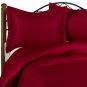 1000TC EGYPTIAN COTTON BURGUNDY STRIPE DOUBLE DUVET QUILT COVER SET