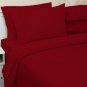 1000TC EGYPTIAN COTTON BURGUNDY QUEEN DUVET QUILT COVER SET