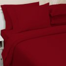 1000TC EGYPTIAN COTTON BURGUNDY QUEEN BED SHEET SET 6PC