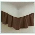 1000TC EGYPTIAN COTTON CHOCOLATE PLATFORM VALANCE QUEEN SHEET